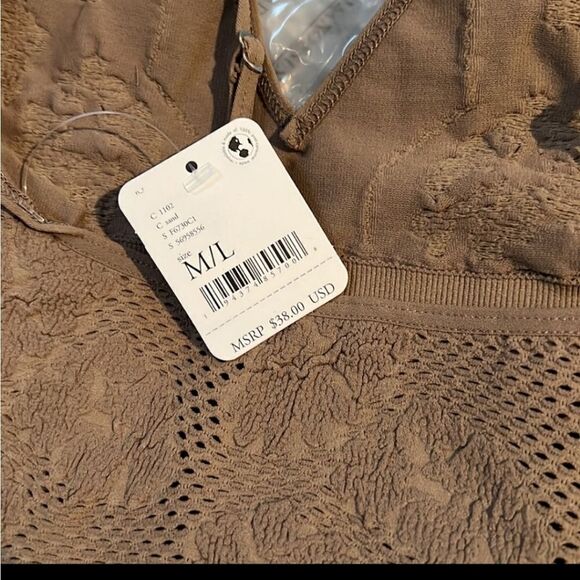 NWT Free People intimates Candy Seamless Bra in Sand - Picture 5 of 12